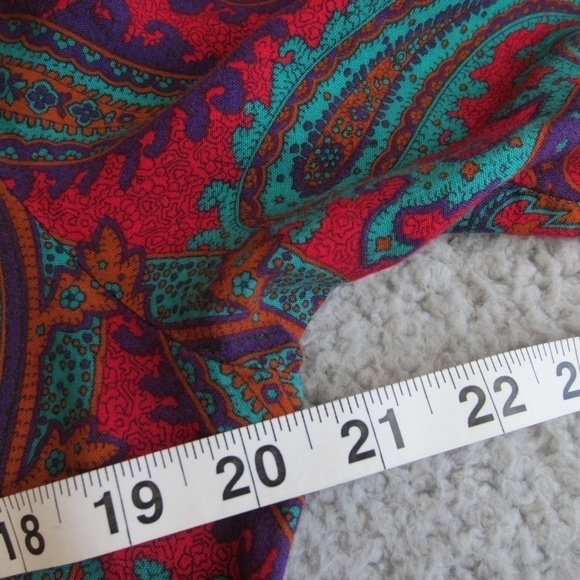 Vintage‎ B.G.B  LTD Madi Dress Women's 16 Red/Blue Paisley Zip Back Boho  USA - Picture 11 of 14